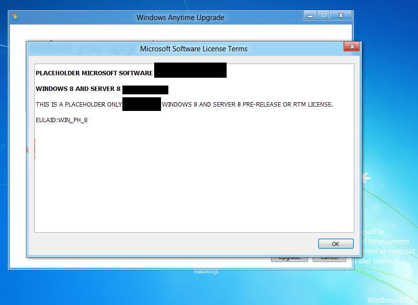 Windows 8 pro licence