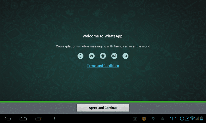 Install Whatsapp app on Android Tablet