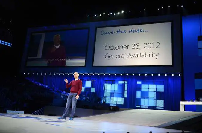 Windows 8 will be officially available on October 26th, 2012 2 Steven Sinofsky during Microsoft’s annual sales meeting