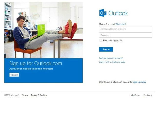 Outlook Login Preview