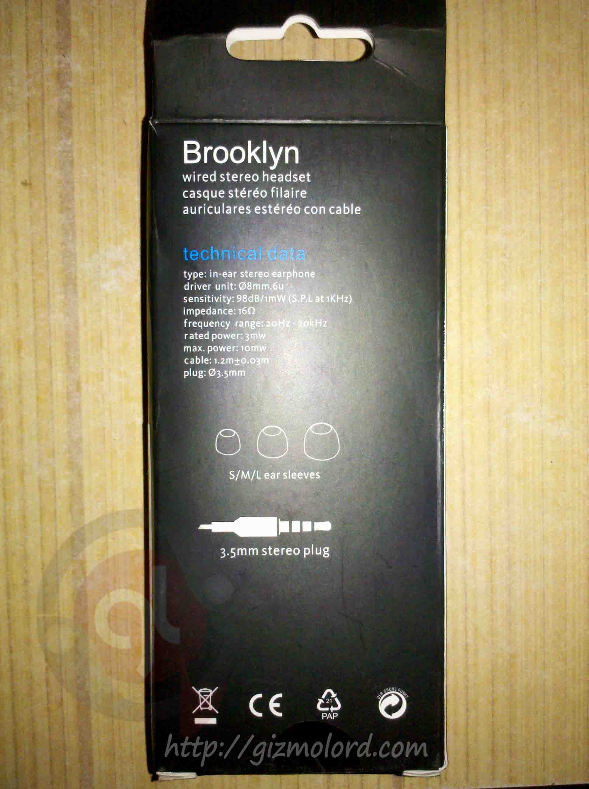 Novero Brooklyn earphone - Back cover