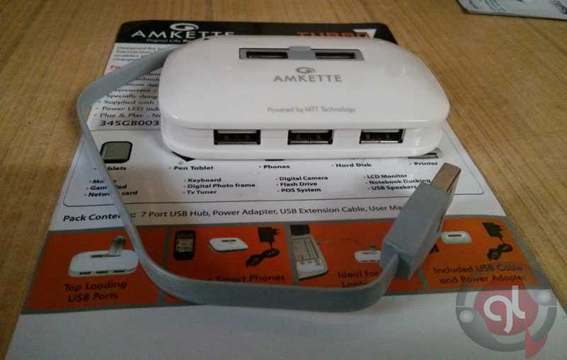 Amkette Turbo 7 Port USB Hub - Review 6 Amkette Turbo 7 Port USB Hub Package Front Port