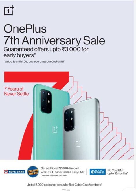 OnePlus 7th Anniversary Sale Offers
